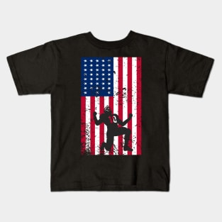 Happy 4th Of July Rugby American Flag Independence Day T Shirt Kids T-Shirt